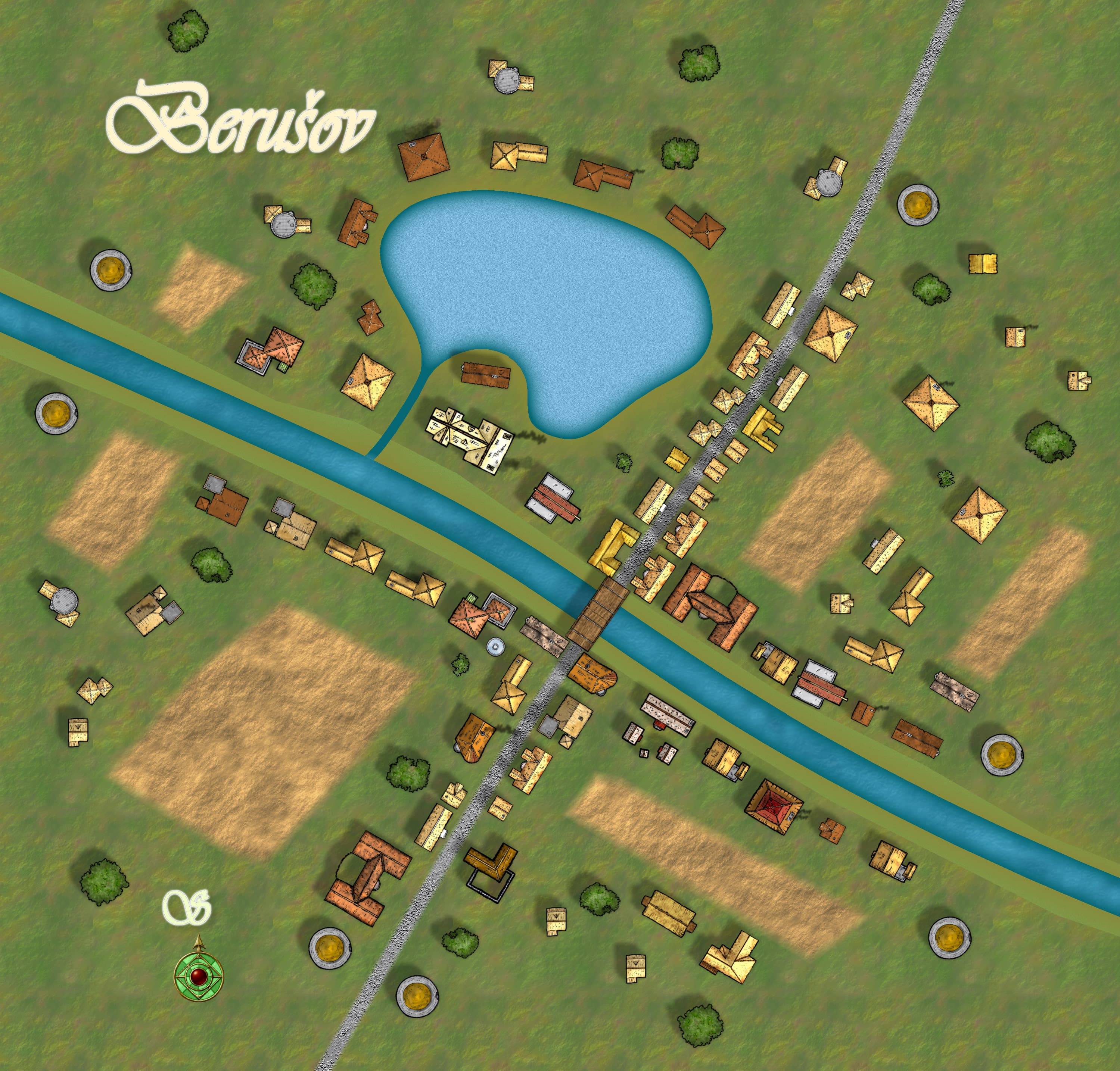 Mapa oblasti Berusov